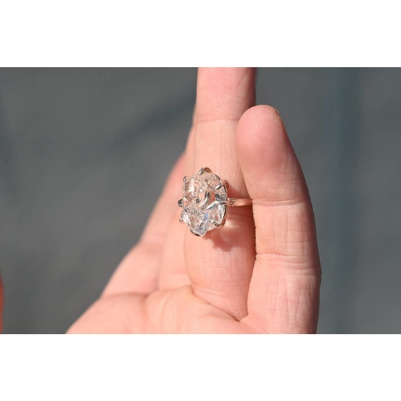Raw Diamond Engagement Ring Rough Diamond Jewelry Natural - Picture 2 of 6